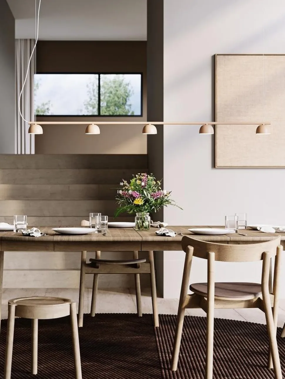 Blush Rail Pendelleuchte