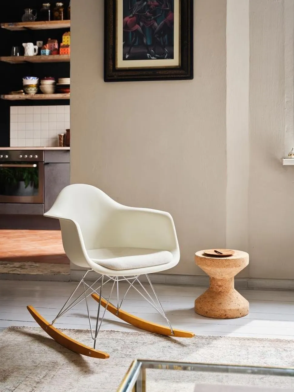 Eames Plastic Armchair RE RAR mit Polsterung