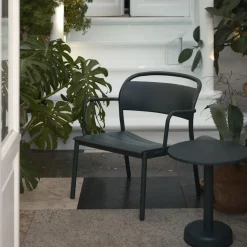 Linear Steel Lounge Armchair