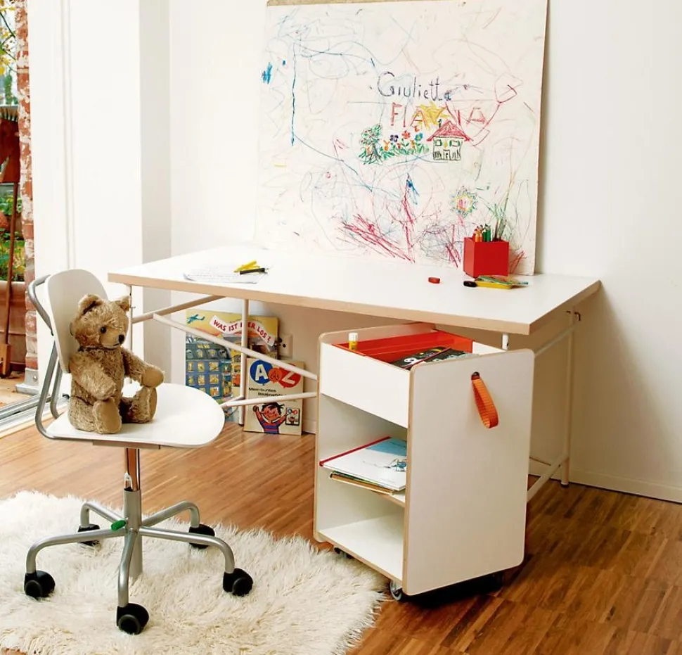 Schulstart-Set: Kinderschreibtisch Eiermann + Stuhl + Container
