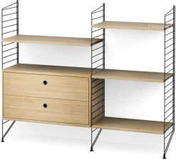 String System Bodenregal mit Schubladen