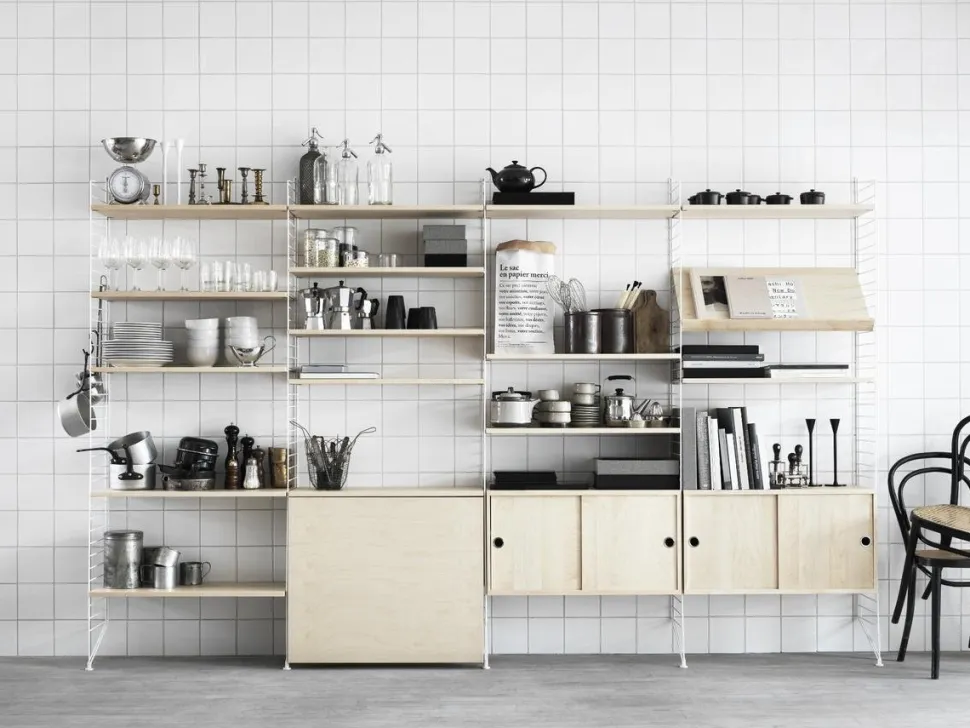 String System Hängeschrank mit Schiebetüren