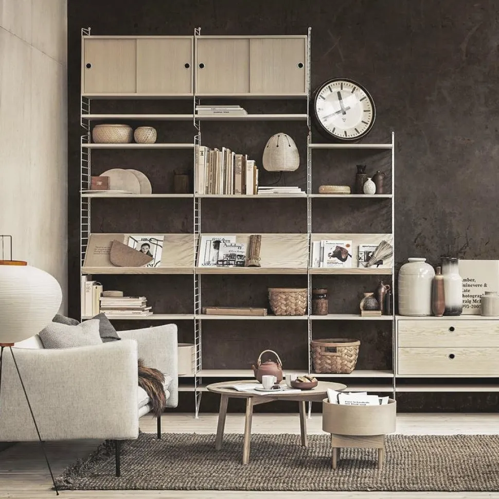 String System Zeitschriftenablage Holz