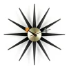 Sunburst Clock Black