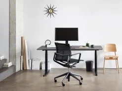 Sunburst Clock Black