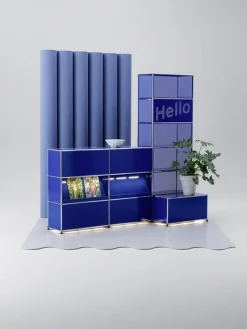 USM Haller Highboard L mit Schrägtablaren