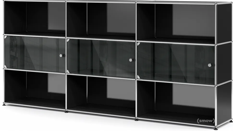 USM Haller Highboard XL mit 3 Glastüren