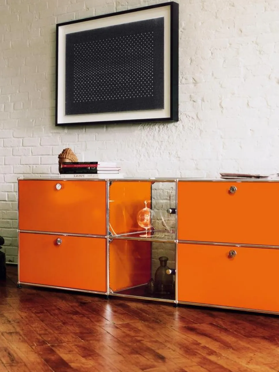 USM Haller Highboard XL mit 3 Glastüren