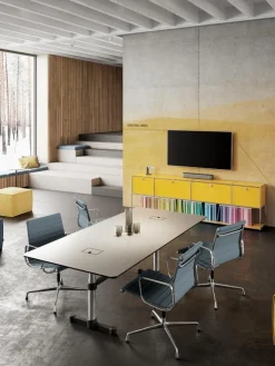 USM Haller Sideboard L mit 2 Klappen, unten Struktur