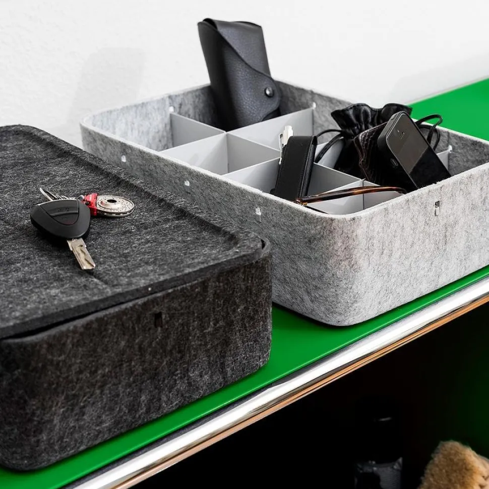 USM Inos Box mit Unterteilung + Deckel