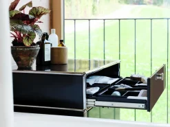 USM Inos Materialeinsatz für flache Schublade (Rollcontainer)