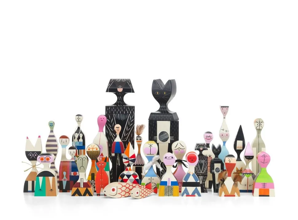 Wooden Dolls Cat & Dog